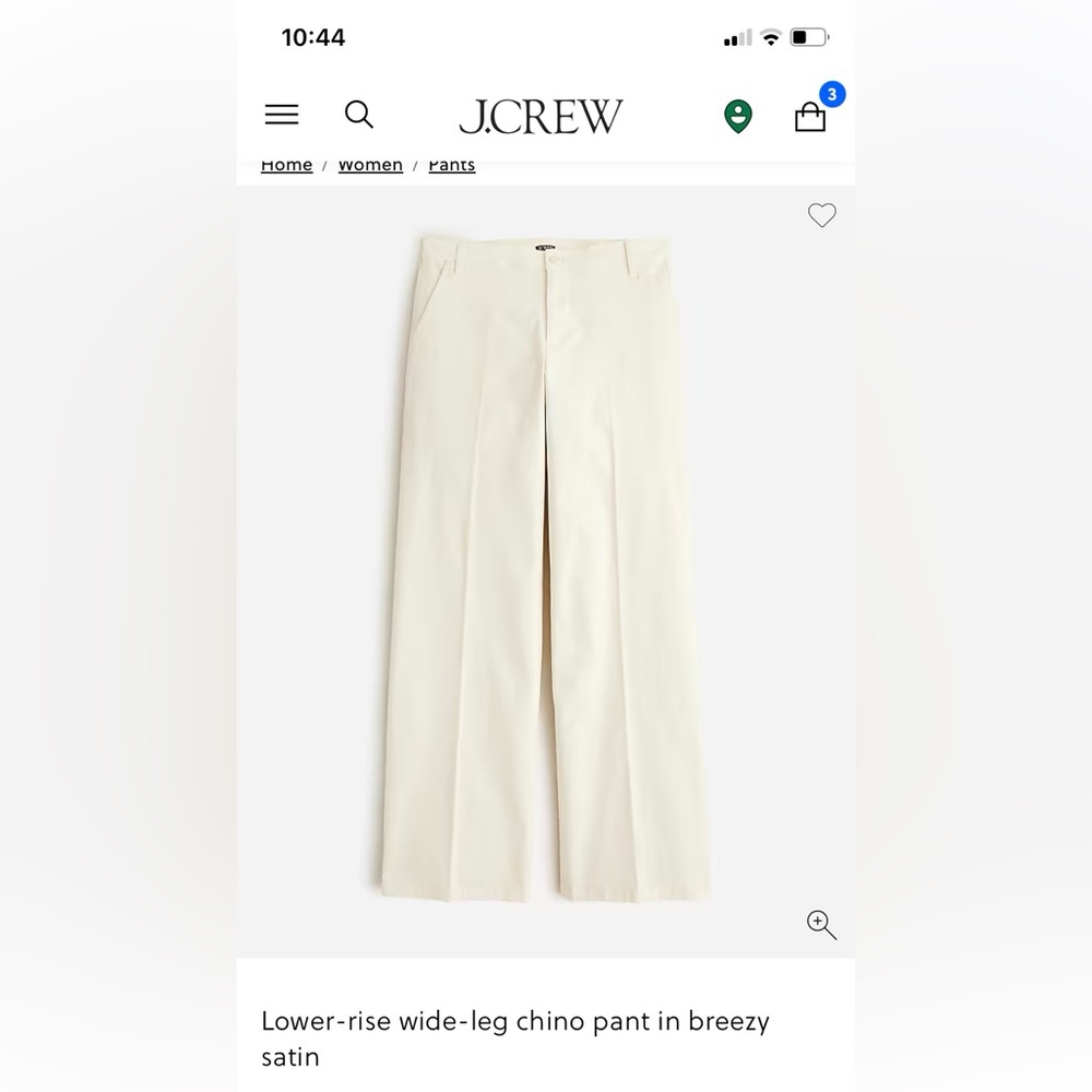 Elegant Cream Wide-Leg Pants